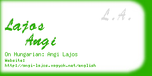 lajos angi business card